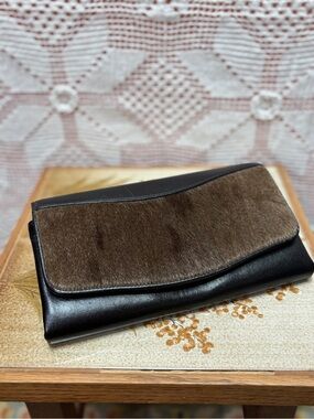 Vintage Canadian Sealskin & Leather Clutch